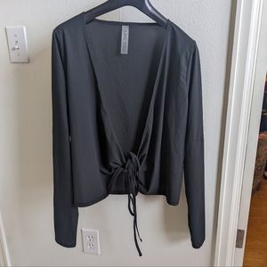 Outdoor voices tissue weave wrap top